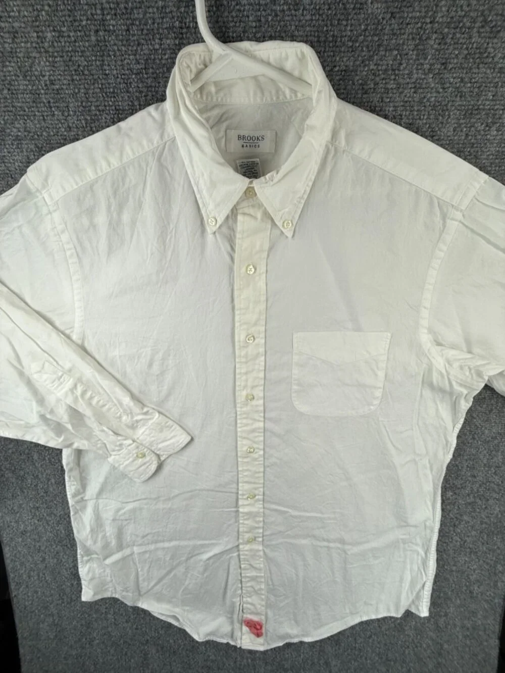 Brooks Brothers Basics White Long Sleeve Button Up Shirt 16 32 Cotton Woven Men